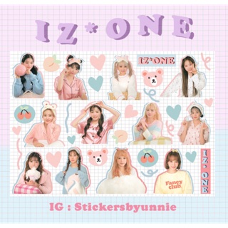 Sticker IZ*ONE ขาวมัน กันน้ำ ไม่ไดคัท