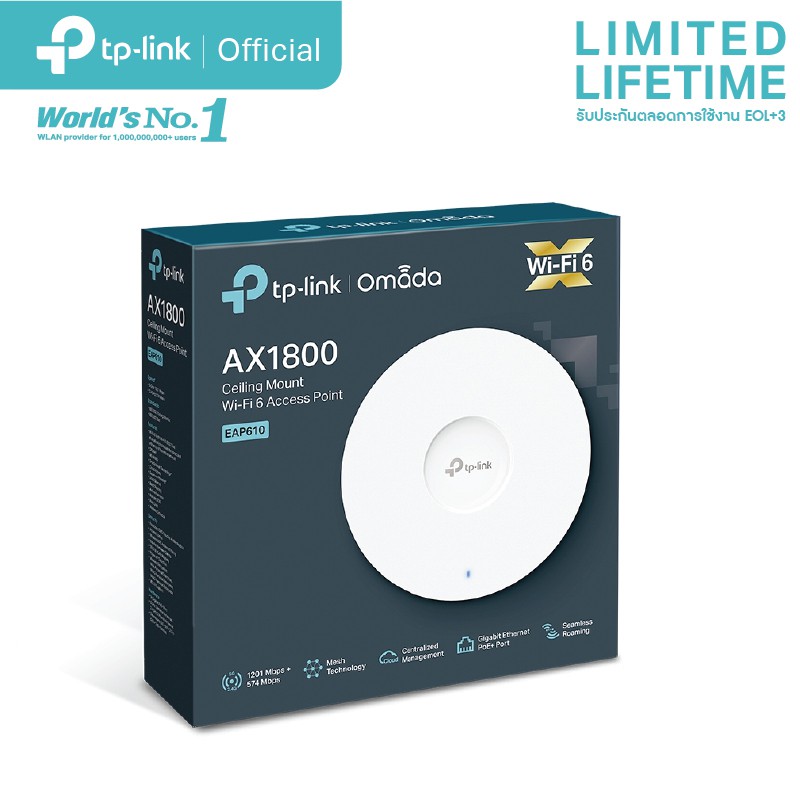 TP-Link EAP610 AX1800 Wireless Dual Band Ceiling Mount WiFi 6 Access Point ราคา ถูกที่สุด ดีลบีเคเค แกลเลอรีภาพที่ 5
