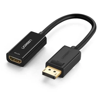 UGREEN รุ่น 40363 หางหนู Display Port to HDMI Male to Female Adapter รองรับ 4K สายยาว 25cm