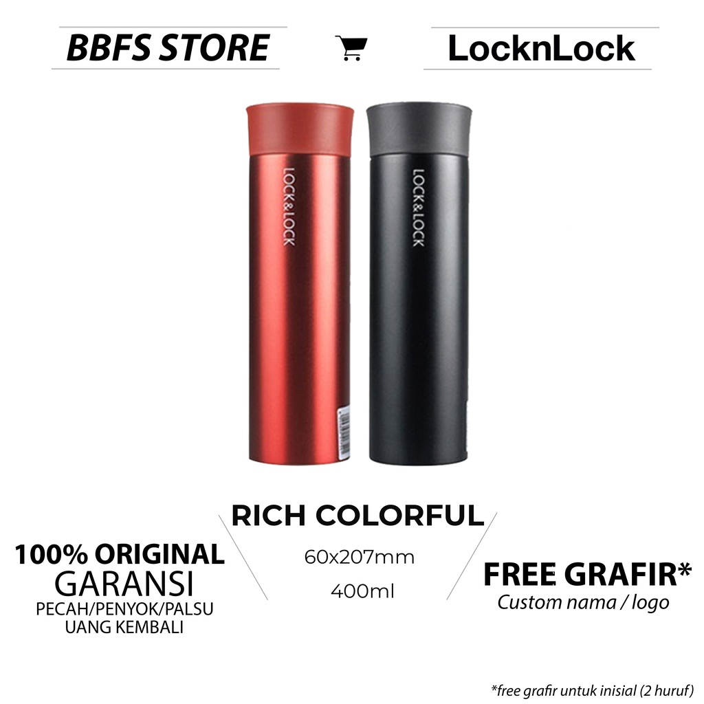 TERMOS Lock N Lock Rich Colourful Tumbler 400ml / Lock n Lock Thermos ขวดดื่ม LHC4019