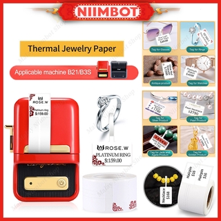 Niimbot B21/B3S ป้ายแท็กกระดาษพิมพ์ลายสําหรับติดเครื่องประดับ-1