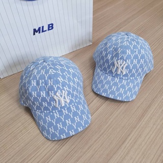 หมวก MLB Cap ของแท้ 100% ป้ายเกาหลี 🇰🇷 หมวก NY รุ่น Pastel Monogram Ball Cap [พร้อมส่ง]