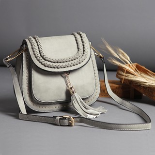 กระเป๋าสะพายแฟชั่น รุ่น Vintage Saddle Grey