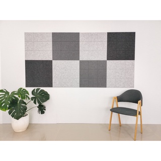 แผ่นอะคูสติก แผ่นซับเสียงตกแต่งผนัง acoustic panel รีไซเคิลจากขวดน้ำ FE-felt รุ่น GEO-LT