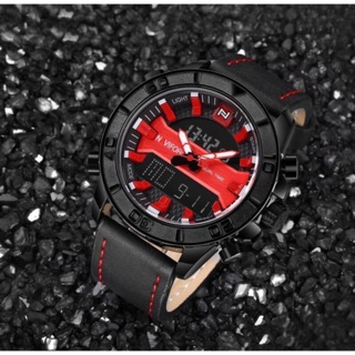 💰 ราคาเรือนละ 750 .-ค่ะ 💰  ⏰ NAVIFORCE แท้ ⏰ กันน้ำ 100 %  ตัวขายดี - นาฬิกาสายหนัง - มี 2 ระบบ( digital, analog )