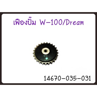 เฟืองปั๊มน้ำมันเครื่อง Wave100, C70 แท้ๆ 25ฟัน Sprocket (14670-035-031)