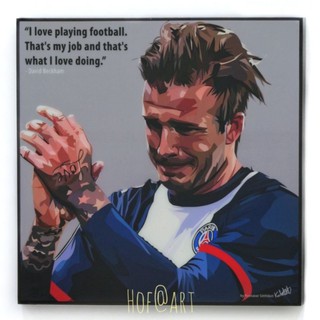 David Beckham #1 เดวิด เบคแฮม รูปภาพ​ติด​ผนัง​ pop art นักฟุตบอล​ กรอบรูป​​ ของขวัญ​​ แต่งบ้าน รูปภาพ โปสเตอร์