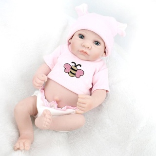 28cm Kids Reborn Baby Doll Washable Soft Vinyl Lifelike Newborn Doll Girl Boy QKC311