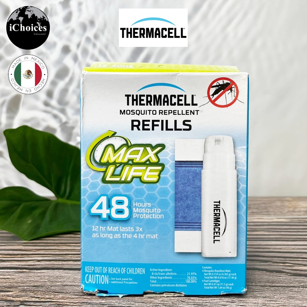 [Thermacell] Mosquito Repellent Refills 4 Fuel Cartridges + 4 Repellent Mats เทอมาเซล น้ำยาสำหรับเครื่องไล่ยุง รีฟิล