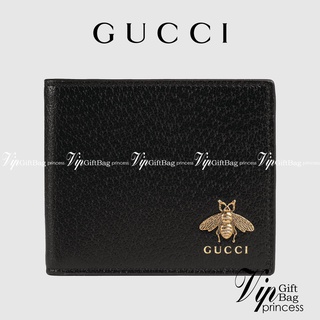 หนังแท้ G.UCCI GG Marmont leather bi-fold wallet / G.UCCI BLACK ANIMALIER BEE WALLET / G.UCCI Men Wallet  พร้อมส่งที่ไทย