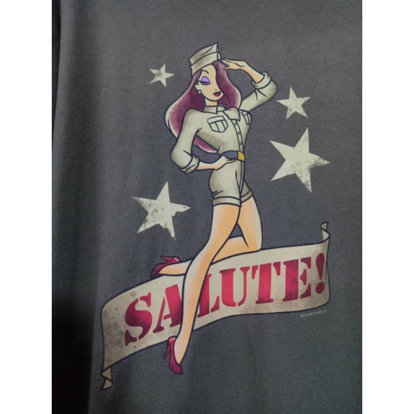เสื้อยืดมือสอง ลายการ์ตูน DISNEY - JESSICA RABBIT 2XL อก 50 เสื้อไซส์ใหญ่