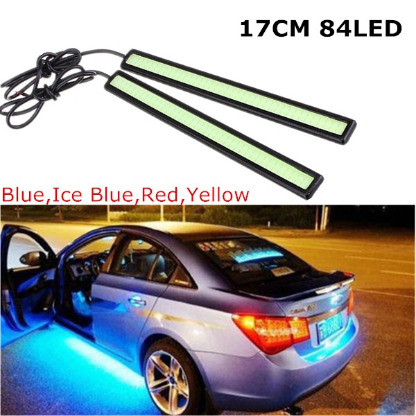 6x 17cm COB Blue LED Strip Lights – Waterproof Daytime Running Lights Or Fog Lights (12V, 6W)