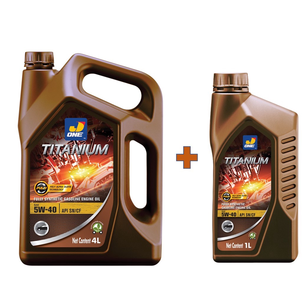 เจ-วัน ไทเทเนียม 5W-40 4 ลิตร+1 ลิตร รหัสสินค้า FD00291-L0335