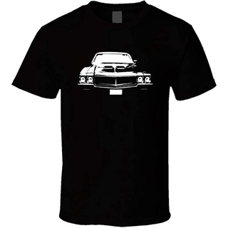 เสื้อยืดคอกลมcrew neck1972 buick gran 455 stage 1 grill view dark color shirt short sleeve sport oversize classic mens