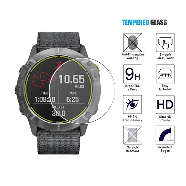 กระจกนิรภัย Garmin Enduro / Enduro 2 / Enduro 3 51mm 9H