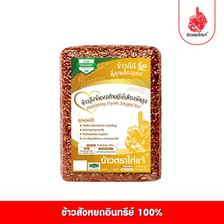 [ฟรีค่าจัดส่ง 70บาท] ข้าวตราไก่แจ้ ข้าวสังข์หยดอินทรีย์ 100% ขนาด 1 กิโลกรัม