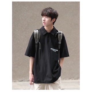 Hot Sale  เสื้อโปโลสีพื้น เสื้อคอปก เสื้อยืดแขนสั้น เสื้อโปโลราคาถูก สามารถใส่ได้ท้งผู้หญิง ผู้ชาย-สไตล์หลวมและสบาย ๆ