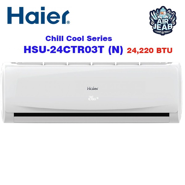 แอร์ Haier ติดผนัง ขนาด 24,000 บีทียู รุ่น  HSU-24CTR03T(N)  Chill Cool Series