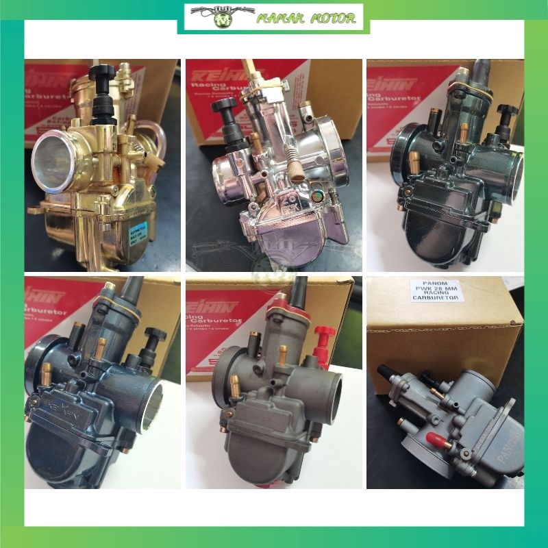 PWK28 คาร์บูเรเตอร์ PWK 28MM RACING GOLD CHROME PANOM UNIVERSAL