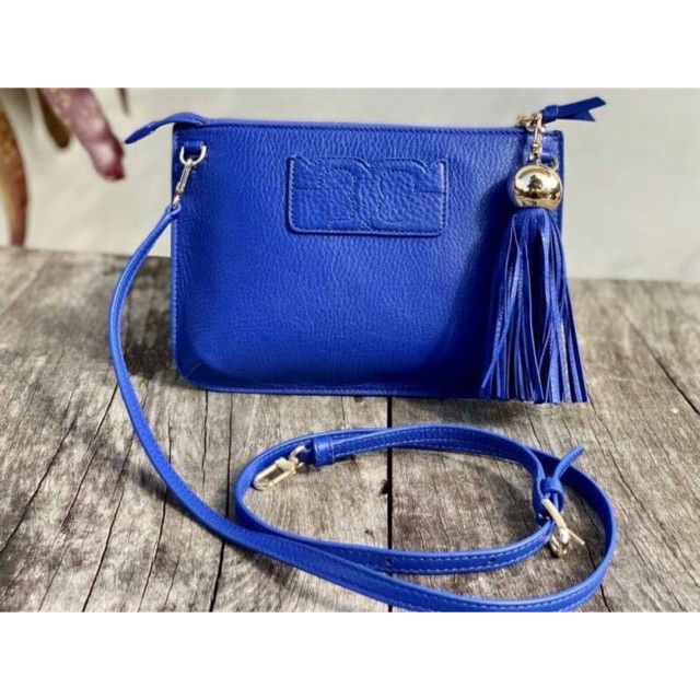 Tory Burch TASSEL Crossbody Bag / Clutch NWT Pebbled Leather with Tassel  Style# 50671 | Shopee Thailand