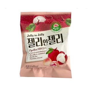Seoju jelly in jelly lychee เซจู เจลลี่อินเจลลี่ ลิ้นจี่