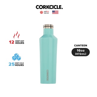 CORKCICLE ขวดสแตนเลสสูญญากาศ 3 ชั้น เก็บความเย็น 25 ชม. เก็บความร้อน 12 ชม. 475ML (16OZ) CANTEEN TURQOUISE