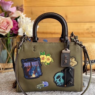 📌DISNEY X COACH ROGUE 25 WITH PATCHES (COACH F32780