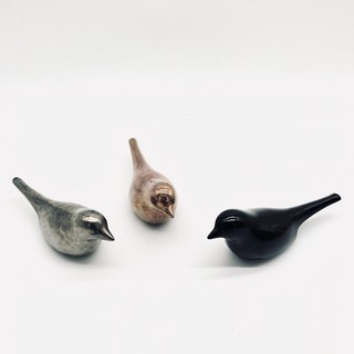 Ceramic Bird with metallic finished นกเซรามิค เงิน ทอง และดำ