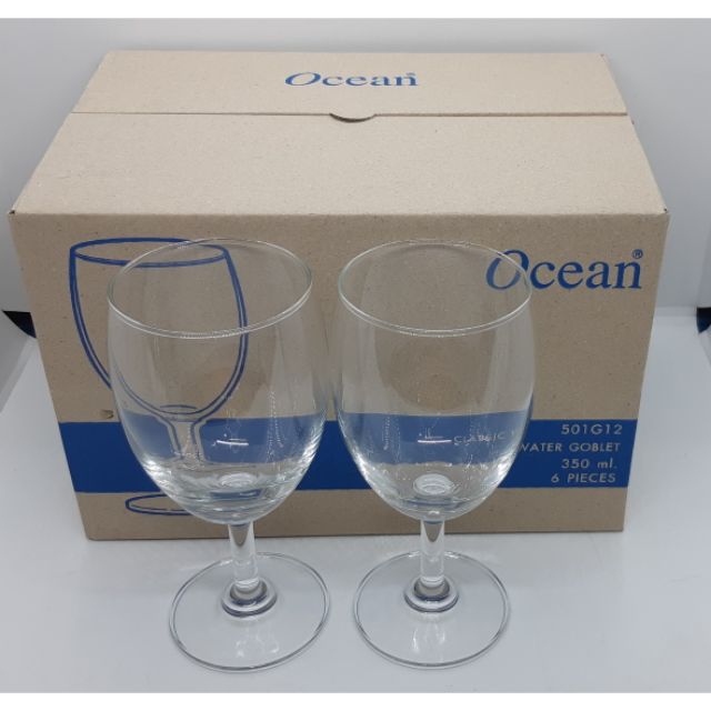 ➡️[แพ็ค6ใบ]⬅️  แก้วไวน์Ocean  ทรงY ใส่น้ำดื่ม  รหัส  501G12  350 ml.  บรรจุ6ใบ