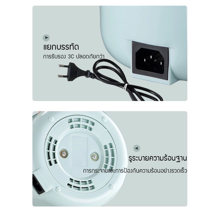 หม้อไฟฟ้าอเนกประสงค์ ขนาด 1.8ลิตร หุงข้าว ต้ม ผัด แกง ทอด อุ่น ตุ๋น นึ่ง  ครบจบในหม้อเดียว  ความร้อนสม่ำเสมอ มีรับประกัน thumbnail 6
