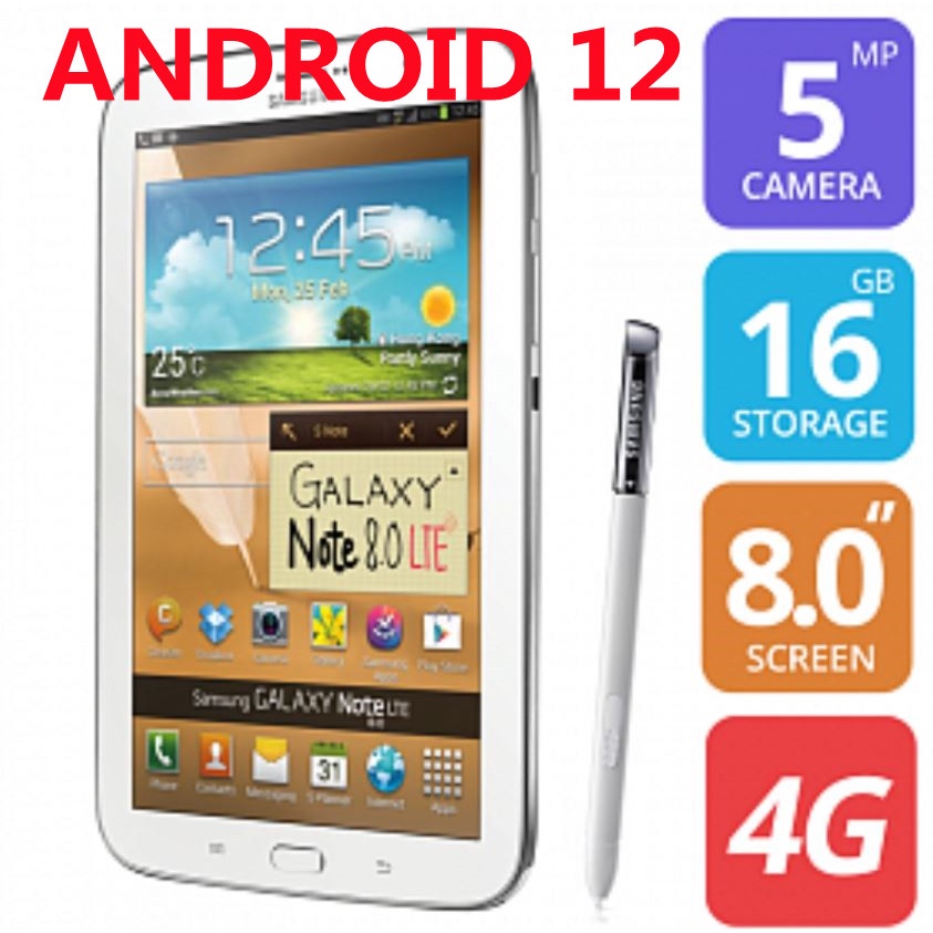 ( Android 12.0 ) Galaxy Note 8.0 (GT-N5100) แท็บเล็ตมือสอง - ซิม + Wifi - 8.0 นิ้ว - Zoom, netflix, YouTube, FB, ทุกรุ่น - 16