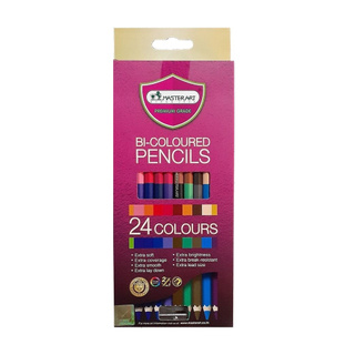 24สี 2หัว สีไม้ Master Art มาสเตอร์อาร์ต ดินสอสี พร้อมกบเหลา