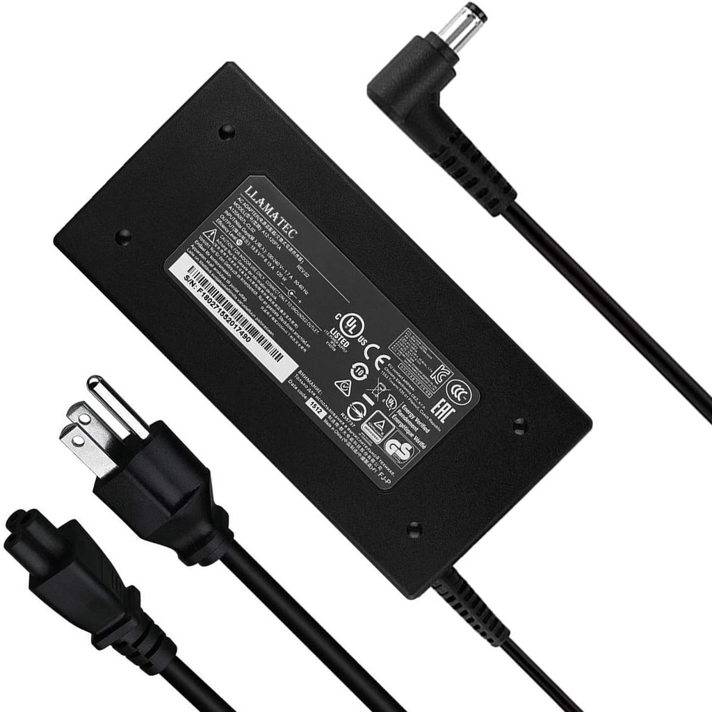 AC 6.15A 120W 19.5V อะแดปเตอร์ชาร์จเข้ากันได้กับโน้ตบุ๊คสําหรับเล่นเกม A12-120P1A A15-120P1A ADP-120