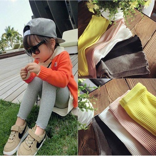 (พร้อมส่ง) กางเกงเลคกิ้ง เด็กผู้หญิง ขายาว มี 3 สี ขาว/เทา/ชมพู  #5283