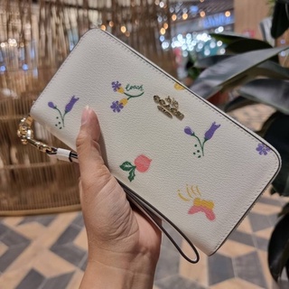 COACH C8336 LONG ZIP AROUND WALLET WIYH DREAMY VEGGIE PRINT