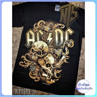 AC DC ROCK เสื้อยืด เสื้อวง เสื้อดำ สกรีนลายอย่างดี ผ้าหนานุ่ม ไม่หดไม่ย้วย  T SHIRT S M L XL XXL