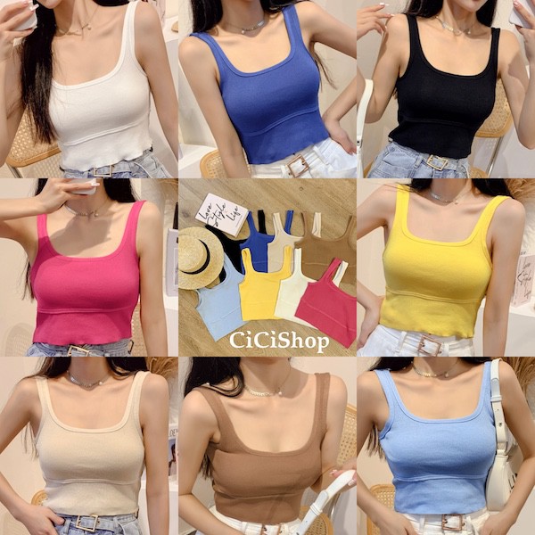 Cicishop(Y599/BZ289)เสื้อกล้ามครอปท็อปทรง TOP ZARA สุดฮิต! ทรงสวยผ้าใส่สบาย