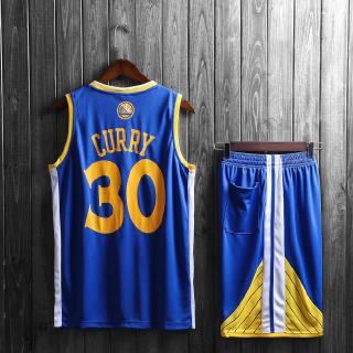 NBA Stephen Curry Jersey Golden State Warriors # 30 CURRY # 11 THOMPSON 2 ชิ้นเสื้อบาสเก็ตบอลและกางเกงขาสั้น