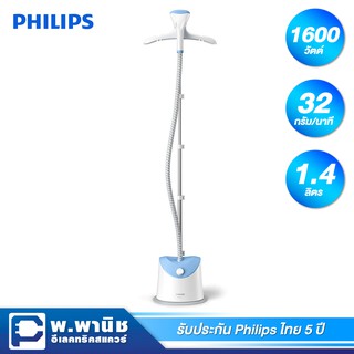 Philips เตารีดไอน้ำแบบตั้งได้ ขนาด 1600 วัตต์ มาพร้อมไอน้ำต่อเนื่อง 32 กรัม/นาที รุ่น GC482/20