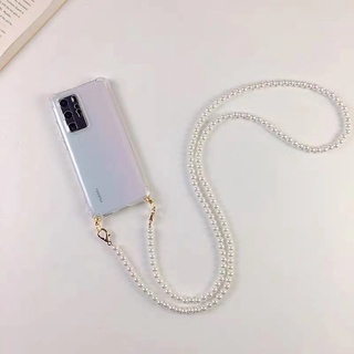 เคส Oppo Reno 8 Pro Plus Reno7 SE 7Z 7 8 Lite 6 5 Pro กระเป๋าสะพายข้าง มุก สายคล้อง เคสโทรศัพท์ TPU นิ่ม Reno8 Pro ซิลิโคนใส สี่มุม ถุงลมนิรภัย กันกระแทก