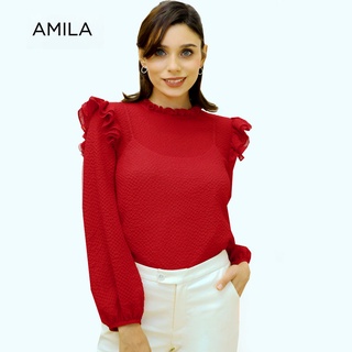 AMILA Blouse AM-B837 แขนยาว IGPU21-11