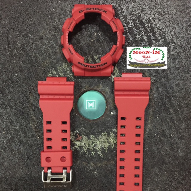 กรอบสายแท้ ตรงรุ่น Casio G-Shock GA-110FC1 สีแดง