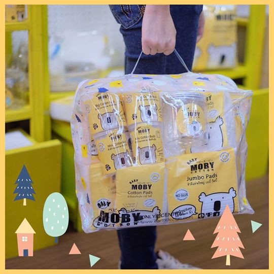 Baby Moby เซตกระเป๋าสำลีสำหรับคุณลูก Newborn Essentials กระเป๋าเยี่ยมคลอด ของขวัญเยี่ยมคลอด