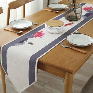 ✻♘❍Chinese style tea table flag cloth pastoral fabric ตู้ทีวียาว ผ้าปูโต๊ะผ้าปูโต๊ะผ้าคลุมตู้รองเท้าผ้าคลุมเตียงธงผ้าคล