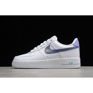 สีใหมขายร้อน Nike Air Force 1 LV8 1 สีขาวฝุ่นสีม่วงเข้ม DC8188-100