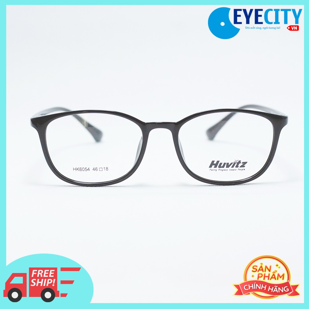 กรอบแว่นตาแฟชั่นเกาหลี HUVITZ พลาสติกสีดํา HK6054 - C1