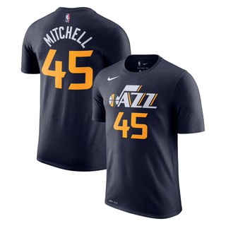 เสื้อยืด พิมพ์ลาย NBA Nike Basketball Gametime Birthday Jazz Home No. 45 Donovan Mitchell