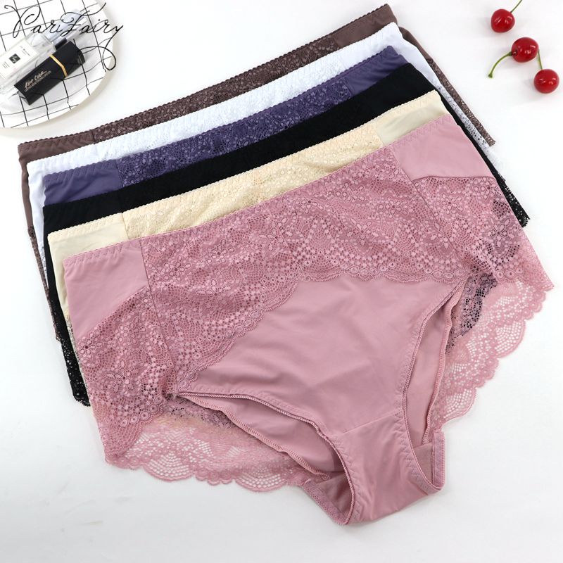 PARIFAIRY ผู้หญิงกลางเอวชุดชั้นในลูกไม้กางเกง XL 2XL 3XL 4XL 5XL 6XL ชุดชั้นใน-88709 P