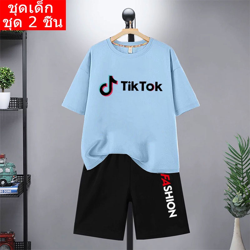 K2121+DD335 ชุดแฟชั่นเด็ก ชุดเซ็ทเด็กขาสั้น  เสื้อยืดเด็ก - รูปที่ 6