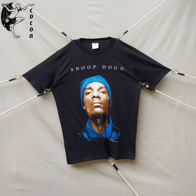 เสื้อยืด RAP TEE HIP HOP SNOOP DOGG เสื้อยืด - BEWARE OF DOGG